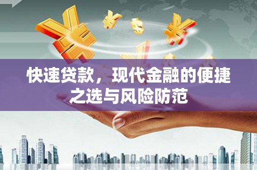 陆丰快速贷款，现代金融的便捷之选与风险防范