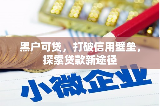 雁江黑户可贷，打破信用壁垒，探索贷款新途径