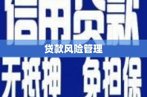 富阳贷款风险管理