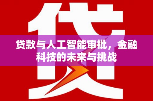 天宁贷款与人工智能审批，金融科技的未来与挑战