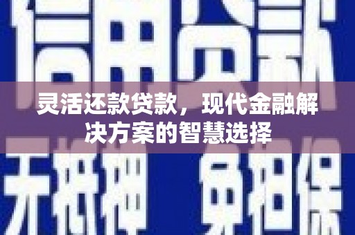 赵县灵活还款贷款，现代金融解决方案的智慧选择