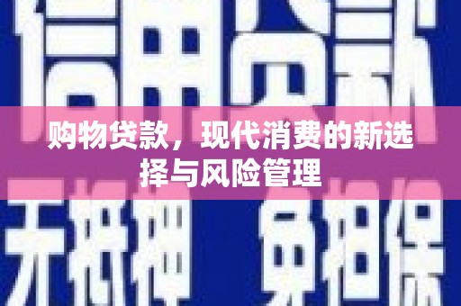 镇雄购物贷款，现代消费的新选择与风险管理