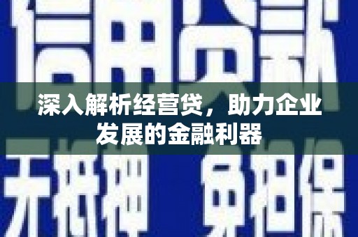 涧西深入解析经营贷，助力企业发展的金融利器