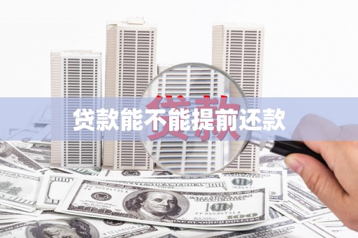 新泰贷款能不能提前还款