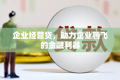 韶关企业经营贷，助力企业腾飞的金融利器