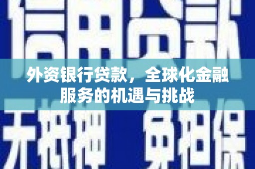 温泉外资银行贷款，全球化金融服务的机遇与挑战