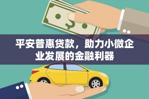大足平安普惠贷款，助力小微企业发展的金融利器