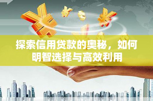 尼勒克探索信用贷款的奥秘，如何明智选择与高效利用