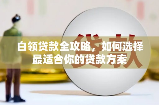开县白领贷款全攻略，如何选择最适合你的贷款方案